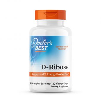 Д рибоза, D-Ribose with BioEnergy Ribose, Doctor's Best, с BioEnergy Ribose, 850 мг, 120 веганских капсул (170 мг в капсуле)