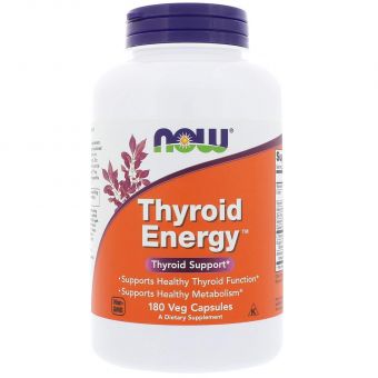 Для щитовидної залози, Thyroid Energy, Now Foods, 180 вегетаріанських капсул