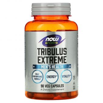 Трибулус Экстрим, Tribulus Extreme, Now Foods, Sports, мужское здоровье, 90 вегетарианских капсул