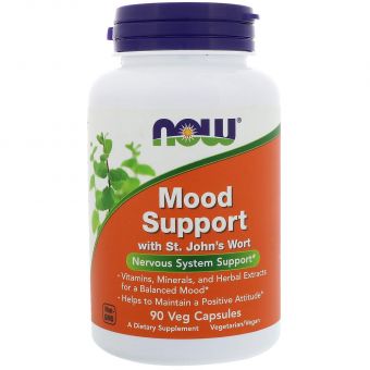 Поддержка настроения со зверобоем, Mood Support, Now Foods, 90 вегетарианских капсул