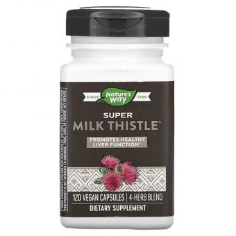 Підтримка печінки, Super Milk Thistle, Nature's Way, 120 веганських капсул