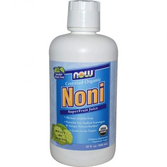 Нони, Noni SuperFruit, Now Foods, сертифицированный органический суперфрукт, 946 мл.