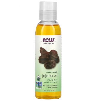 Масло жожоба (Jojoba Oil), Now Foods, Solutions, сертифицированное органическое, 118 мл