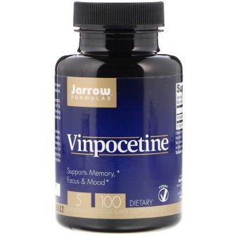 Вітаміни для мозку, Vinpocetine, Jarrow Formulas, 5 мг, 100 капсул