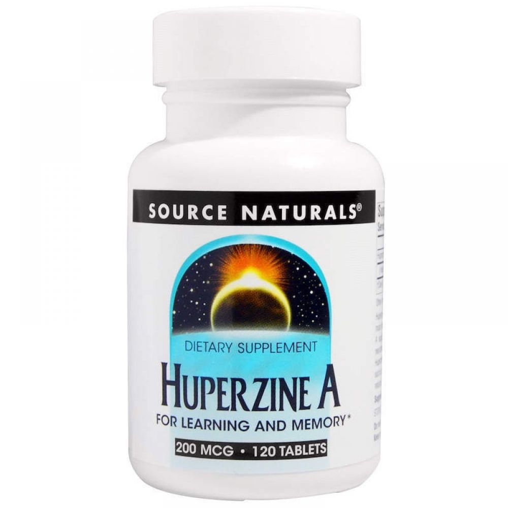 Вітаміни для мозку, Huperzine A, Source Naturals, 200 мкг, 120 таблеток