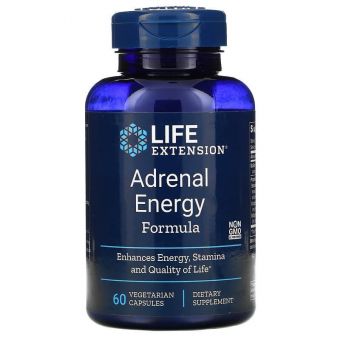 Надпочечники, энергетическая формула, Adrenal Energy, Life Extension, 60 кап.