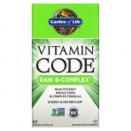 RAW B-комплекс, RAW B-Complex, Garden of Life, Vitamin Code, 60 веганських капсул