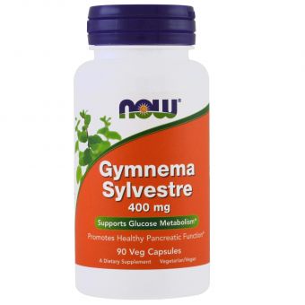 Джимнема Сильвестра, Gymnema Sylvestre, Now Foods, 400 мг, 90 вегетарианских капсул