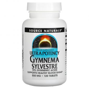 Джимнема Сильвестра, Gymnema Sylvestre, Source Naturals, 550 мг, 120 таблеток