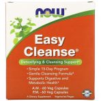 Детокс легкое очищение, Easy Cleanse, Now Foods, 60+60 вегетарианских капсул (2 банки на 15 дней)