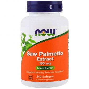 Профилактика простатита, со пальметто, Saw Palmetto, Now Foods, 160 мг, 240 гелевых капсул