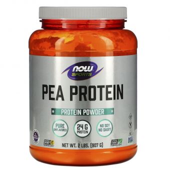 Гороховый протеин, Pea Protein, Now Foods, Sports, без вкуса, 907 г