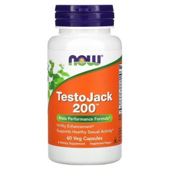 Репродуктивное здоровье мужчин, TestoJack 200, Now Foods, 60 вегетарианских капсул