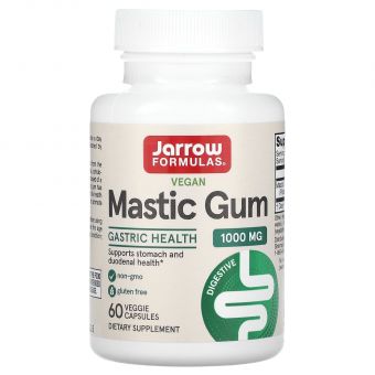 Смола мастикового дерева, Mastic Gum, Jarrow Formulas, 500 мг, 60 вегетарианских капсул