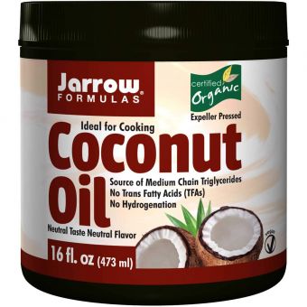  Кокосовое масло органическое, Coconut Oil, Jarrow Formulas, 473 г