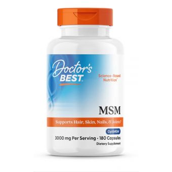 Метилсульфонилметан, МСМ, Best MSM, Doctor's Best, 1000 мг, 180 капсул