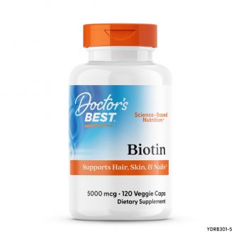 Биотин, Biotin, Doctor's Best, 5000 мкг, 120 капсул