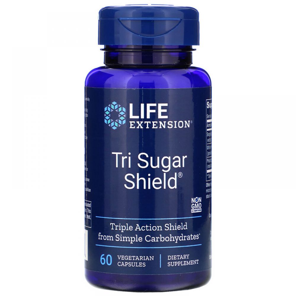 Снижение сахара в крови, Tri Sugar Shield, Life Extension, 60 капсул