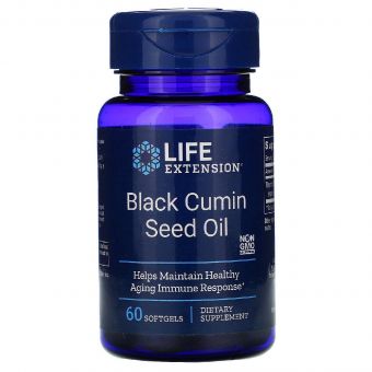 Масло черного тмина, Black Cumin, Life Extension, из семян, 60 капсул