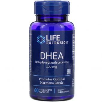  ДГЭА, DHEA, Life Extension, 100 мг, 60 капсул