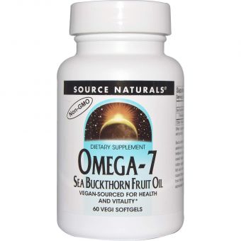 Омега 7 обліпиха, Omega-7, Seabuckthorn Oil, Source Naturals, 60 капсул