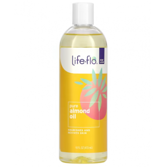 Мигдальне масло для шкіри, Almond Oil, Life Flo Health, чисте, без запаху, 473 мл