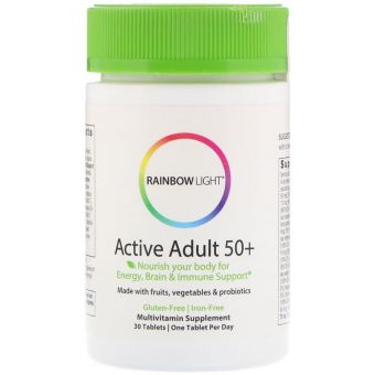 Усиленный комплекс витаминов  50+, Multivitamin, Rainbow Light, 30 таблеток