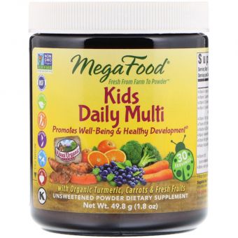 Мультивітаміни для дітей (Kids Daily Multi), MegaFood, несолодкий, 49.8 г