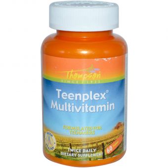 Мультивітаміни для підлітків, Teenplex Multivitamin, Thompson, 60 таб.