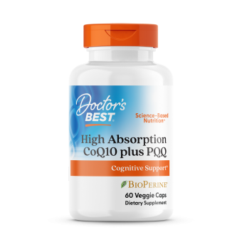 Коэнзим CoQ10 плюс PQQ, High Absorption CoQ10, Doctor's Best, 60 капсул