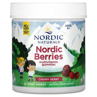 Поливитамины северные ягоды, Multivitamin Berries, Nordic Naturals, вишня, 120 штук