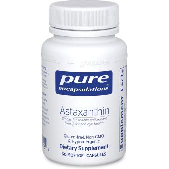 Астаксантин, Astaxanthin, Pure Encapsulations, 60 капсул