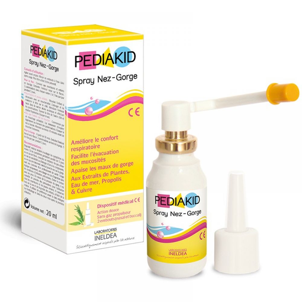 Спрей горло-нос для детей, Spray Nose - Throat, Pediakid, 20 мл