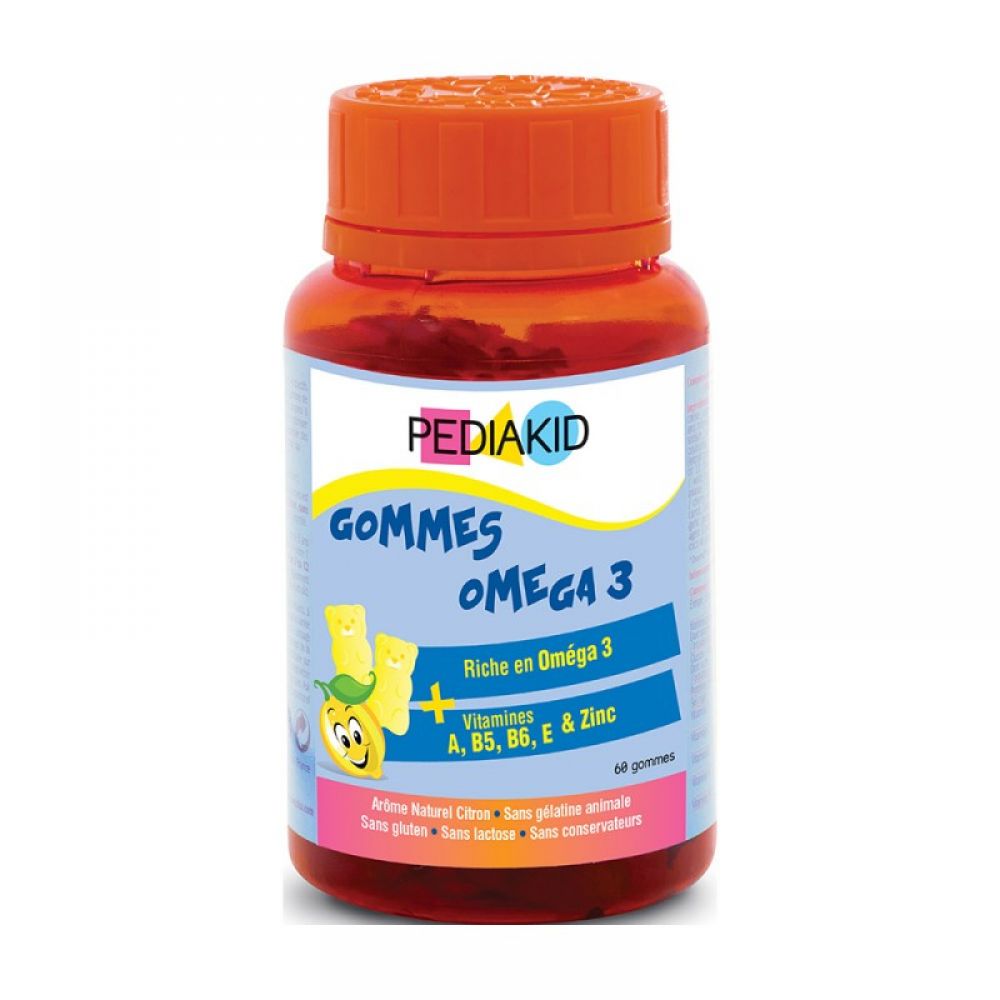 Омега- 3 для детей, Radiergummis Omega 3, Pediakid, 60 жевательных конфет