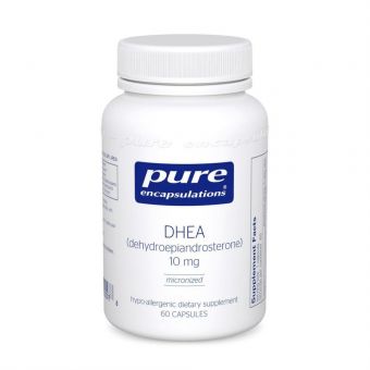 ДГЭА, DHEA, Pure Encapsulations, поддержка иммунитета, сжигания жира, гормонального баланса и эмоционального благополучия, 10 мг, 60 капсул