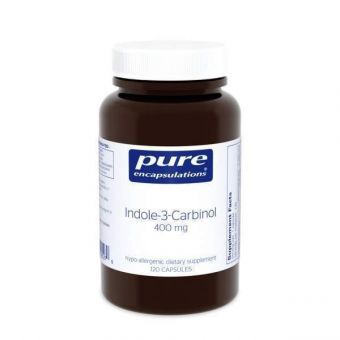 Индол-3-Карбинол, Indole-3-Carbinol, Pure Encapsulations, поддержка здоровой функции клеток груди, шейки матки и простаты, 400 мг, 120 капсул