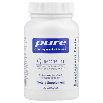 Кверцетин, Quercetin, Pure Encapsulations, для клеточного, кардиометаболического и иммунного здоровья, 120 капсул