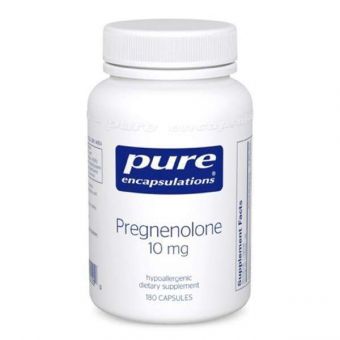 Прегненолон, Pregnenolone, Pure Encapsulations, для поддержки иммунной системы, памяти и гормонального баланса, 10 мг, 180 капсул