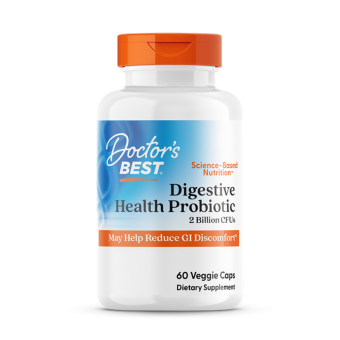 Пробиотики для пищеварения, Digestive Health, Probiotic 2 Billion with LactoSpore, Doctor's Best, 2 млрд КОЕ, 60 веганских капсул