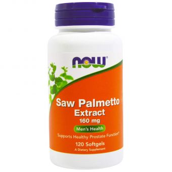 Со Пальметто, Saw Palmetto, Now Foods, экстракт, 160 мг, 120 капсул