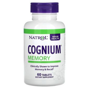 Когниум, Cognium Memory, Natrol, улучшение памяти, 60 таблеток