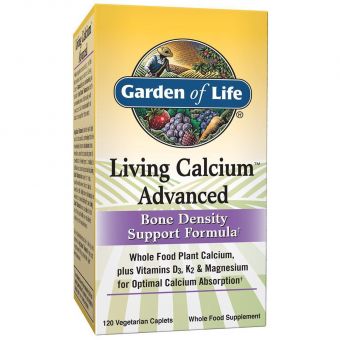 Мультивітаміни для здоров'я кісток зі збагаченим кальцієм, Living Calcium Advanced, Garden of Life, 120 каплет