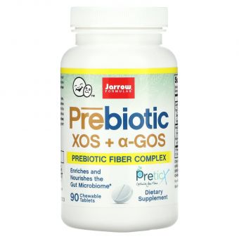 Пребіотики, Prebiotics XOS + GOS, Jarrow Formulas, 90 жувальних таблеток