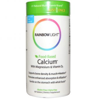 Кальцій, Магній і вітамін D3, Calcium With Magnesium & Vitamin D3, Rainbow Light, 90 таблеток