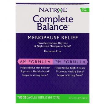 Менопауза полный комплекс, Complete Balance for Menopause, Natrol, 2 банки по 30 капсул