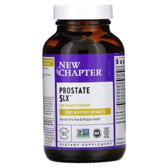 Підтримка простати, Prostate 5LX, New Chapter, 180 капсул