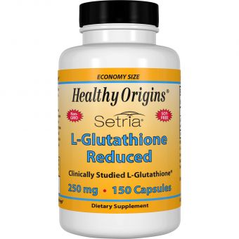 Глутатіон, L-Glutathione, Healthy Origins, Setria, знижений, 250 мг, 150 капcул