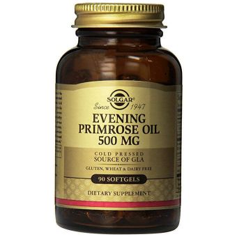 Масло вечерней примулы, Evening Primrose Oil, Solgar, 500 мг, 90 капсул