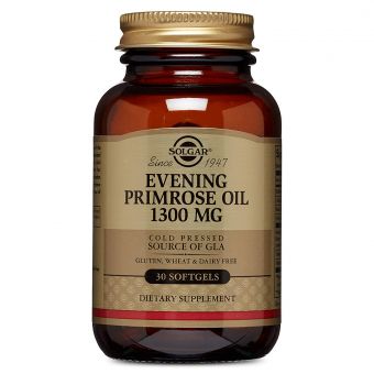 Масло вечерней примулы, Evening Primrose Oil, Solgar, 1300 мг, 30 капсул