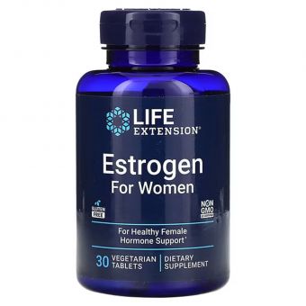 Эстроген растительный, Natural Estrogen, Life Extension, 30 вегетарианских таблеток